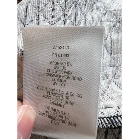 Isaac Mizrahi Live PLUS 1X MOTO JACKET Quilted Floral Print Brown Black QVC NEW - Picture 11 of 11